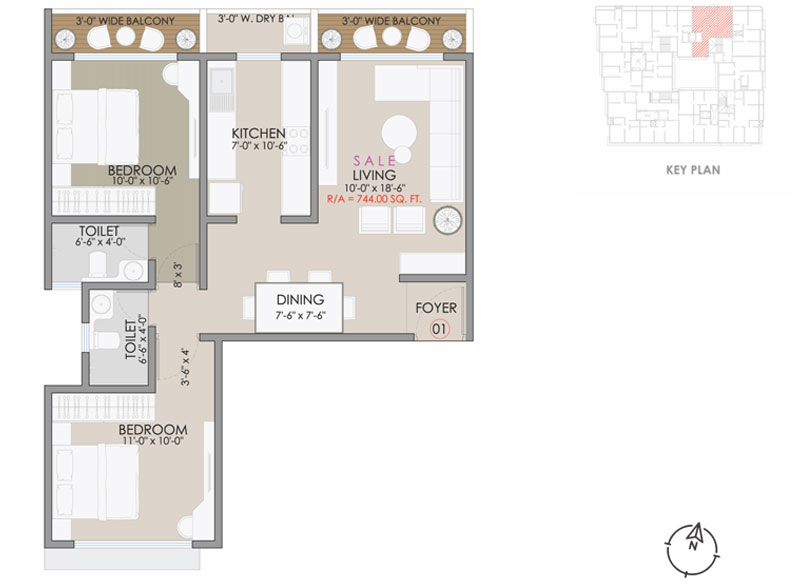 ViraSignature_2BHK_744